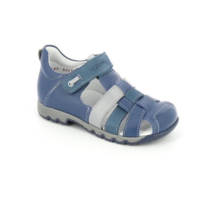 Сандали летние закрытый нос, ц. джинс/серый 1153/1-КП-3,43,01 фото 1