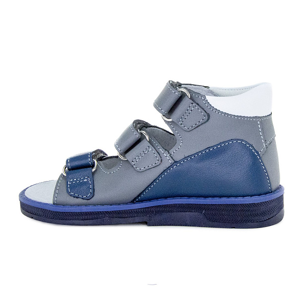 Ортопедическая обувь Orthoboom сандали 27057-01 серо-синий фото 3