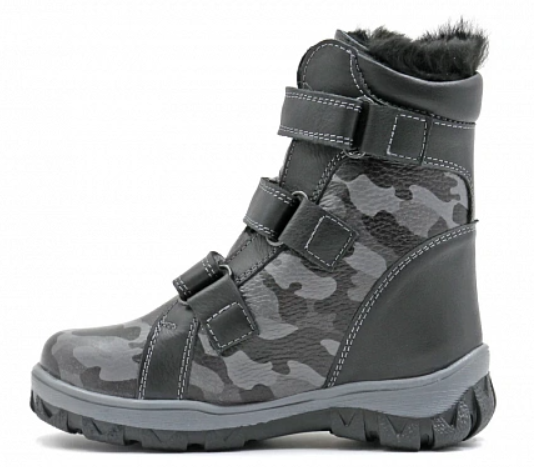 Обувь ортопедическая сложная на утепленнной подкладке ботинки детские цв.серый 21189-ХМ-204-В фото 5