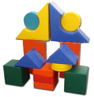 Набор строительный из 16 элементов (куб 30*30*30) фото 1