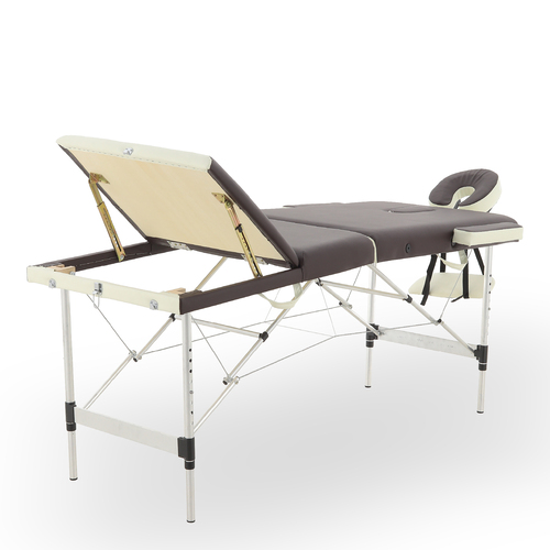 Массажный стол складной Med-mos JFAL01A 3-х секционный, алюминиевая рама, двуцветный, ложе 185х70 фото 10